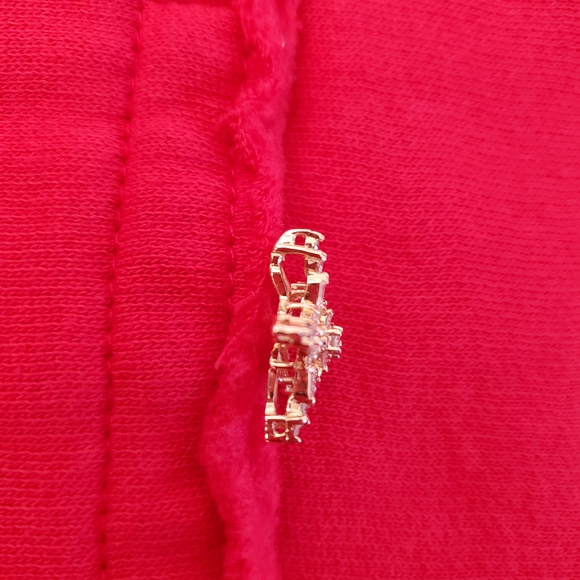 Yellow Gold Round & Baquette DIAMOND Starburst Pendant. Stamped 14K. - Picture 7 of 16